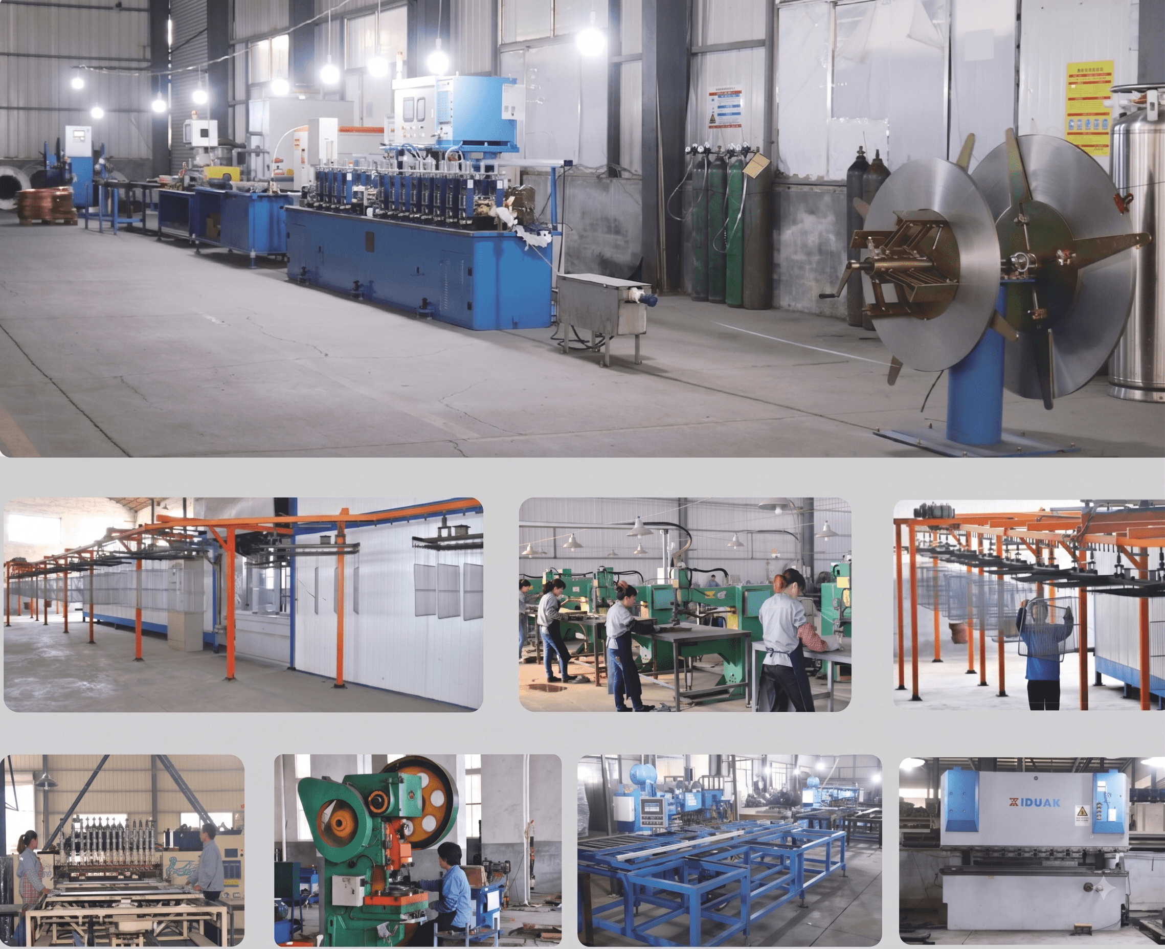 CNC wire bending machines in the Meixing workshop